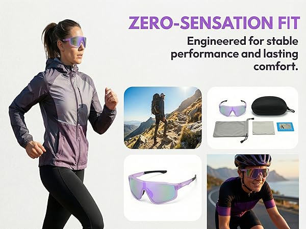 DEPHILA Polarized Sports Sunglasses for Men Women
