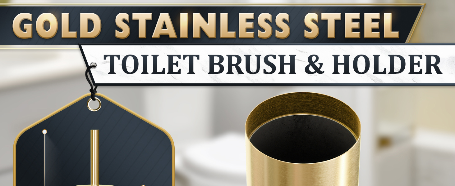 bathroom accessory set toilet wand toilet wand holder gold bathroom decor bathroom brush set de baño