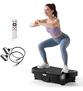 HTM Vibration Plate Exercise Machine - 330lbs Weight Capacity, 120 Speed Levels, 5 Program Modes ...