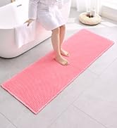 Disolla Waffle Bath Mat, Non Slip Absorbent Bathroom Runner Rug, Washable Quick Dry Ultra Soft Lo...