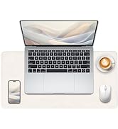 METEOROCK Non-Slip Desk Pad, 24" x 14" Large Mouse Pad, PU Leather Desk Mat with Suede, Laptop De...