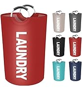 EpicTotes 115L Large Laundry Basket, Freestanding Waterproof Laundry Hamper, Collapsible Folding ...