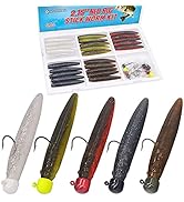 Ned-Rig-Kit-Finesse-Baits-Soft-Plastic-Worms-Fising-Lure for Bass Stick Swimbait Minnow Crawfish ...