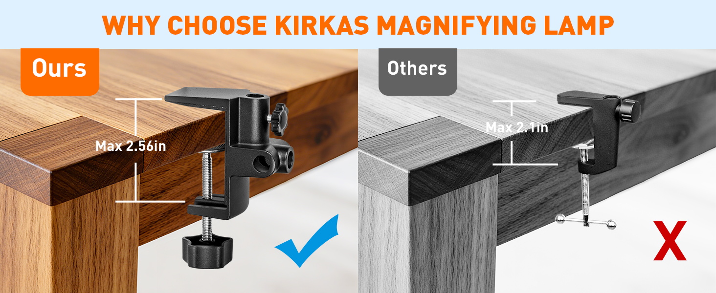 Large clamp magnifying glass with light and stand magnifying lamp lash lamp adjustable desk lamp