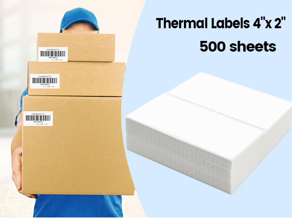 thermal labels 4x2 500 sheets