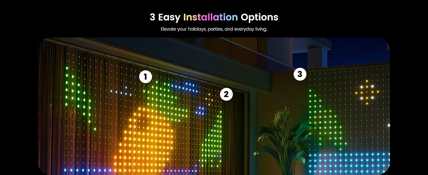 Smart Curtain Light for Christmas/Halloween/New Year