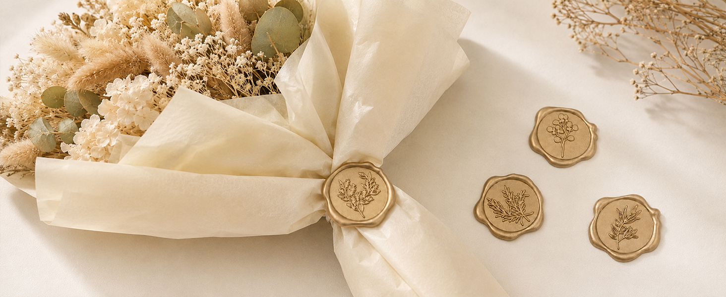 GOLD WAX SEAL STICKERS