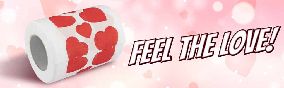 Fairly Odd Novelties Love Hearts Novelty Toilet Paper