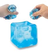 YANZHE Blue Cube, Ice Cube Stress Ball Has Snowflakes Inside ,Squishy Fidget Toys, Fidget Cube Se...