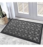 Bulijojo Sturdy Front Entrance Doormats,Durable Heavy Duty Welcome Mat,Thick Absorbent Natural Ru...