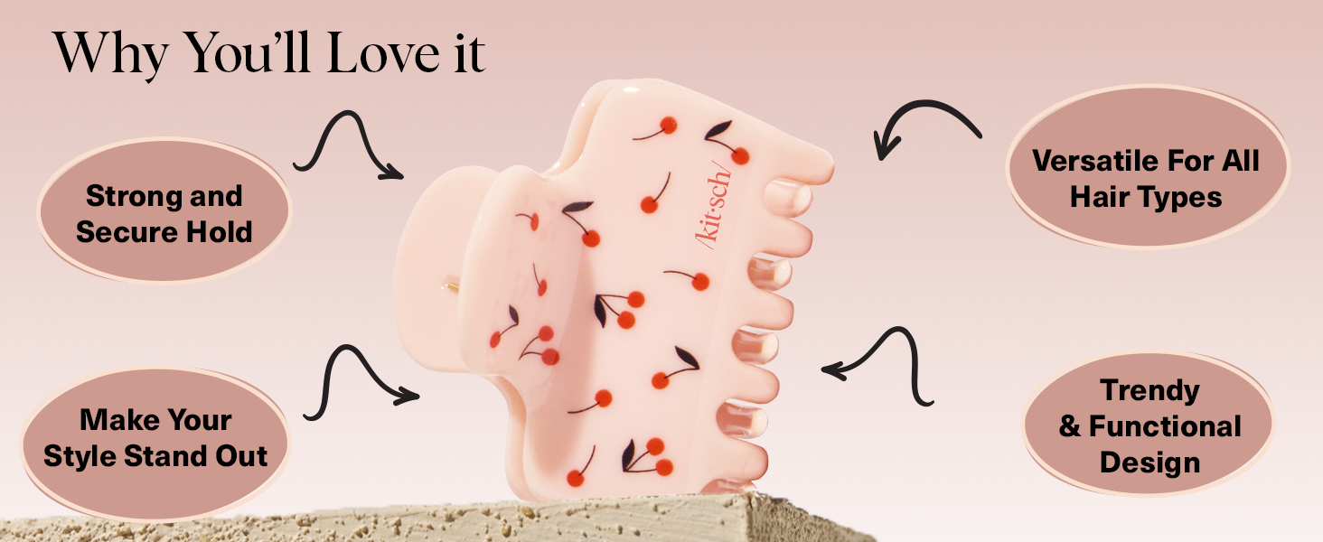 Hair Clips for Women Strong Hold Claw Clips Thick or Thin Hair Recycled Plastic Non Slip Durable