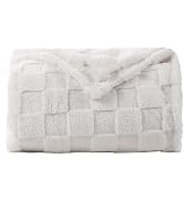 Eydna Throw Blanket 60"x80", Ultra-Soft Microplush, Checkerboard Pattern, All-Season Lightweight ...