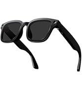 ZXQ Smart AI Camera Sunglasses, Black Frame with Dark Lenses, Digital Recording Eyewear for Photo...