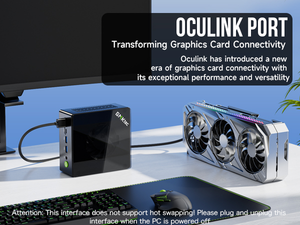 gmktec mini pc with oculink gpu graphics card gaming desktop computer