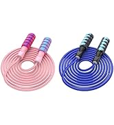 CRHOEIQ Jump Rope for Women Men, Fitness Jumprope for Women Workout, Adjustable Adult Exercise Sk...