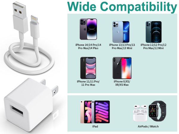 iphone charger fast charging with block
