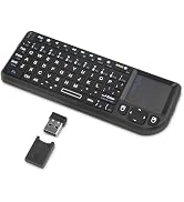 Rii Mini Keyboard with Touchpad,Bluetooth Keyboard Backlit,Handheld Wireless Keyboard for Smart T...