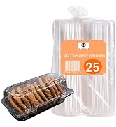 Mr Miracle Clear Plastic Takeout Containers - Durable and Sturdy Clamshell Food Boxes for To-Go a...