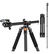 Fotopro Horizontal Camera Tripod 62.6 Inch Carbon Fiber 360 Degree Ball Head Quick Release Plate ...