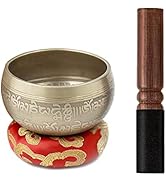 Upgraded Tibetan Singing Bowls Set, Meditation Bowl for Healing and Mindfulness, Meditation Sound...