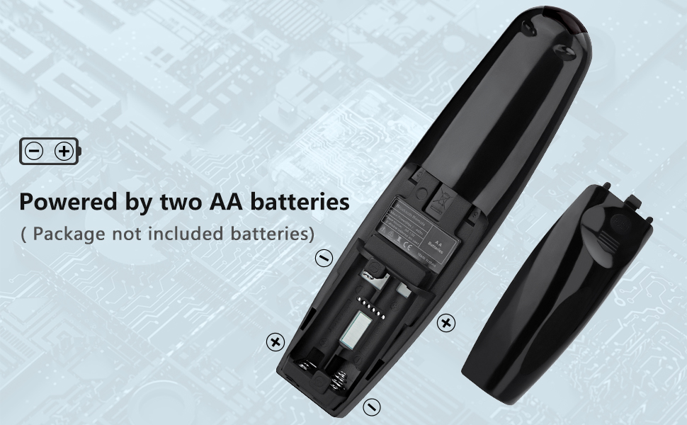 Powered by two AA batteries (Package not included batteries)