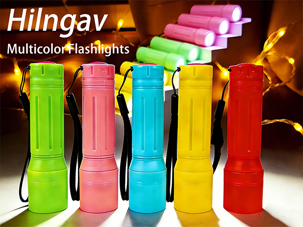 Small Multicolor Kids Flashlights with Lanyard