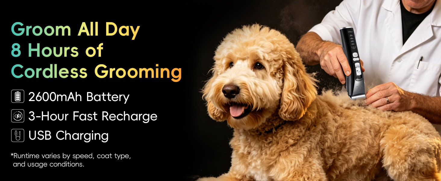 Groom All Day8 Hours ofCordless Grooming