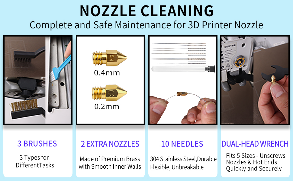3D Printer Tool Kit with Case &amp;amp; Accessories for All FDM/SLA 3D Printers Maintenance Tools