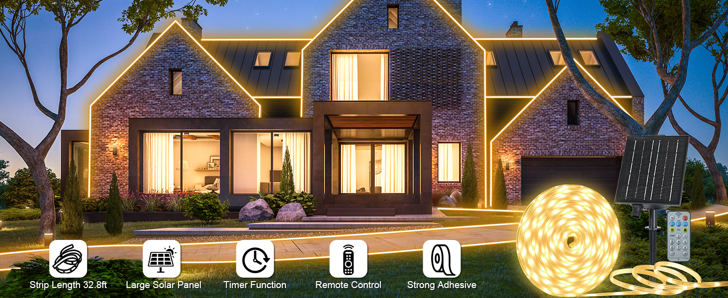 led strip lights solar outdoor strip lights waterproof led strip lights with remote