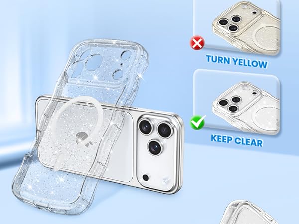 crystal Clear case transparent case magnetic case glitter case Glossy case cute case aesthetic case