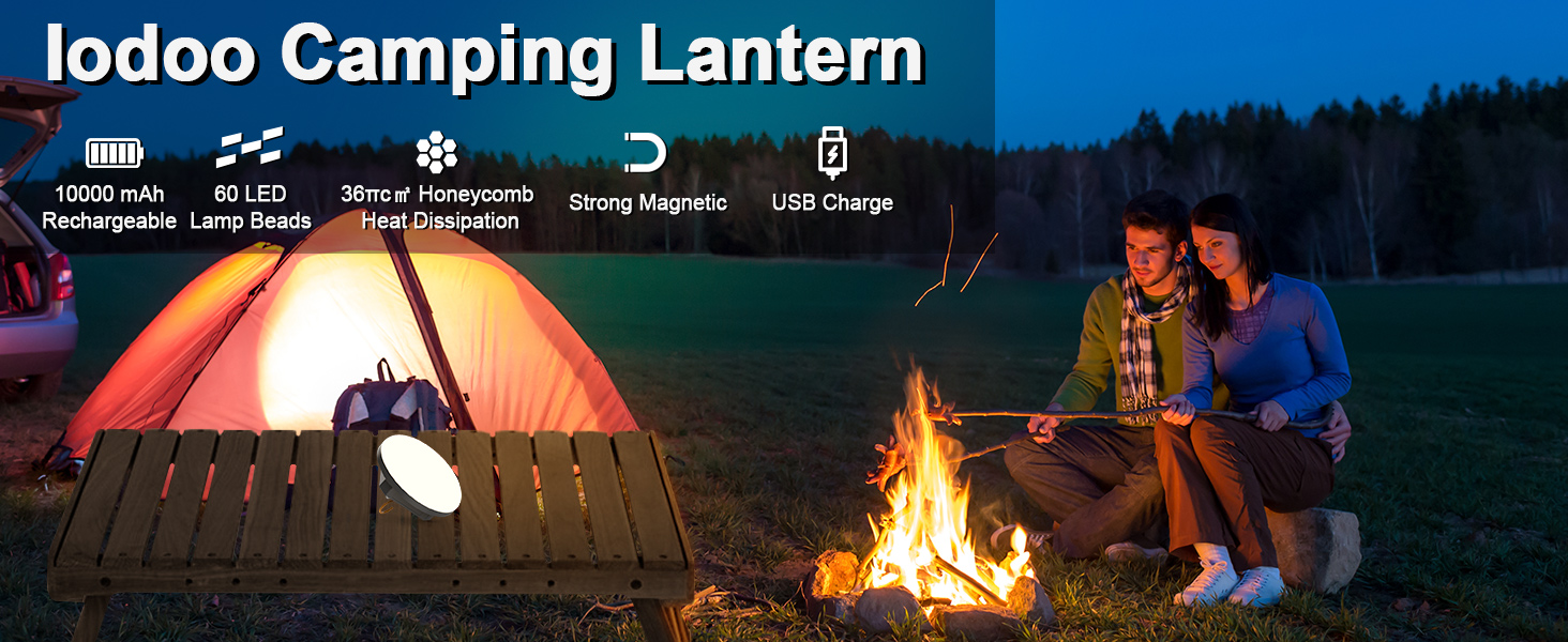 LED Camping Lantern Rechargeable Light