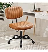 DUMOS Armless Home Office Desk Chair -Small Ergonomic with Low Back Lumbar Support, Height Adjust...