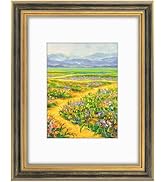 Golden State Art,9x12 Ornate Picture Frame for 6x8 Photo with Mat or 9 x 12 Prints without Mat, R...