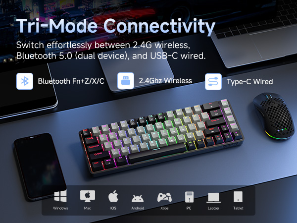 60% wireless mechanical keyboard
