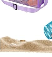 MUYIZI Beach Mesh Shovel with Beach Mesh Bag Shell Bags for Holding Beach Shell, Toys Kids Filter...