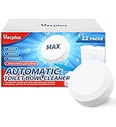 Vacplus Toilet Bowl Cleaner Tablets 12 Pack, Automatic Toilet Bowl Cleaners with Bleach, Sustaine...