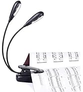 iGoober Rechargeable Music Stand Light, Clip on Reading Light, 8 LED Book Lamp, 3-Level Brightnes...