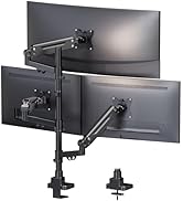 Triple Monitor Mount for up to 35-inch Screens – Heavy Duty Ultrawide Stand with Fully Adjustable...
