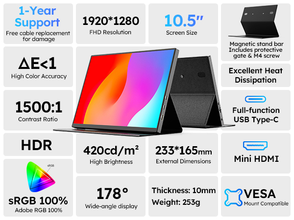 Portable Monitor for Laptop