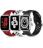 Lerobo 3 Pack Bands Compatible for Apple Watch 44mm 42mm 45mm 49mm 41mm 40mm 38mm,Soft Silicone B...