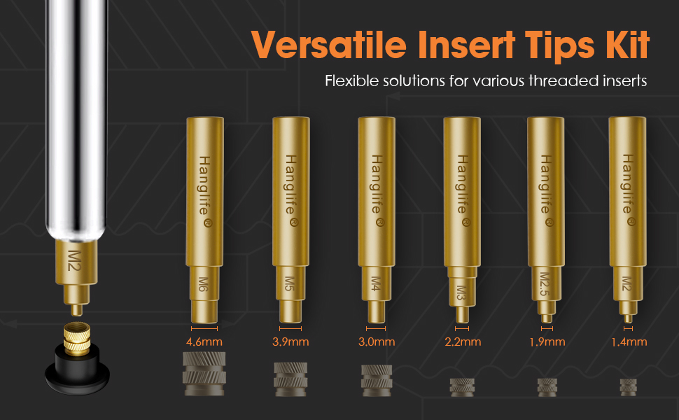 HANGLIFE Heat-Set Insert Tips