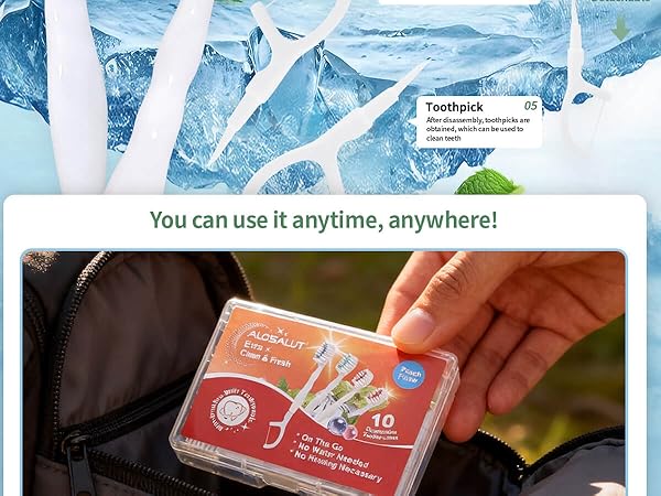 ALOSALUT 40 Pack Mini Travel Disposable Toothbrush