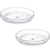 2 Pack 9 Inch Clear Acrylic Lazy Susan, Non-Skid Turntable Organizer for Cabinet, Kitchen, Pantry...