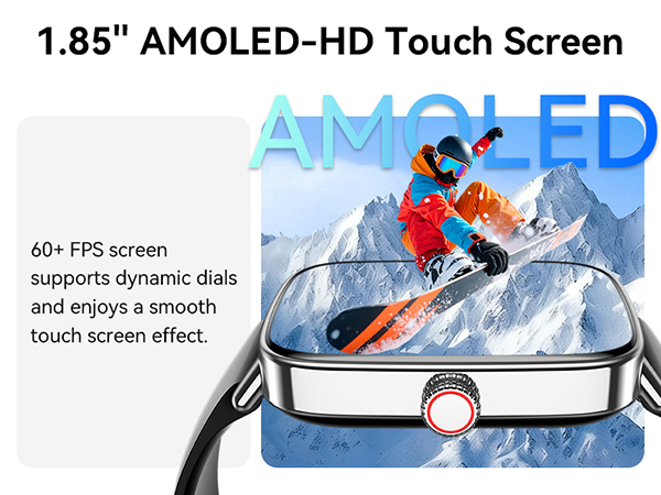 Smartwatch compatible with iPhone and Android