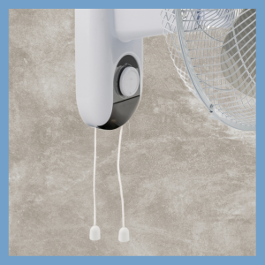 comfort zone wall mount fan with pull string controls