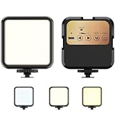 On-Camera Video Light, Rechargeable LED Mini Bright Light for Photography, Portable Camera Lighti...