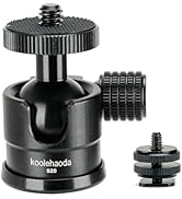 Koolehaoda Mini Ball Head Tripod Head with Cold Shoe Mount,360° Panoramic Aluminum Alloy Ball Hea...