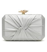 CHUNLI Satin Clutch Bag, Elegant Clutch Purse for Women, Gold Evening Bags | CHUNLI Formal Pleate...