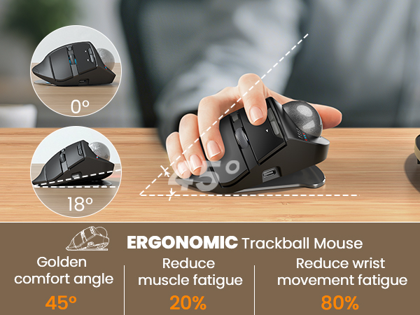 Ergonomic Bluetooth Rechargeable Computer Mouse