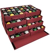 612 Vermont Christmas Ornament Storage Box with Adjustable Acid-Free Dividers, Holds 128 – 3 Inch...
